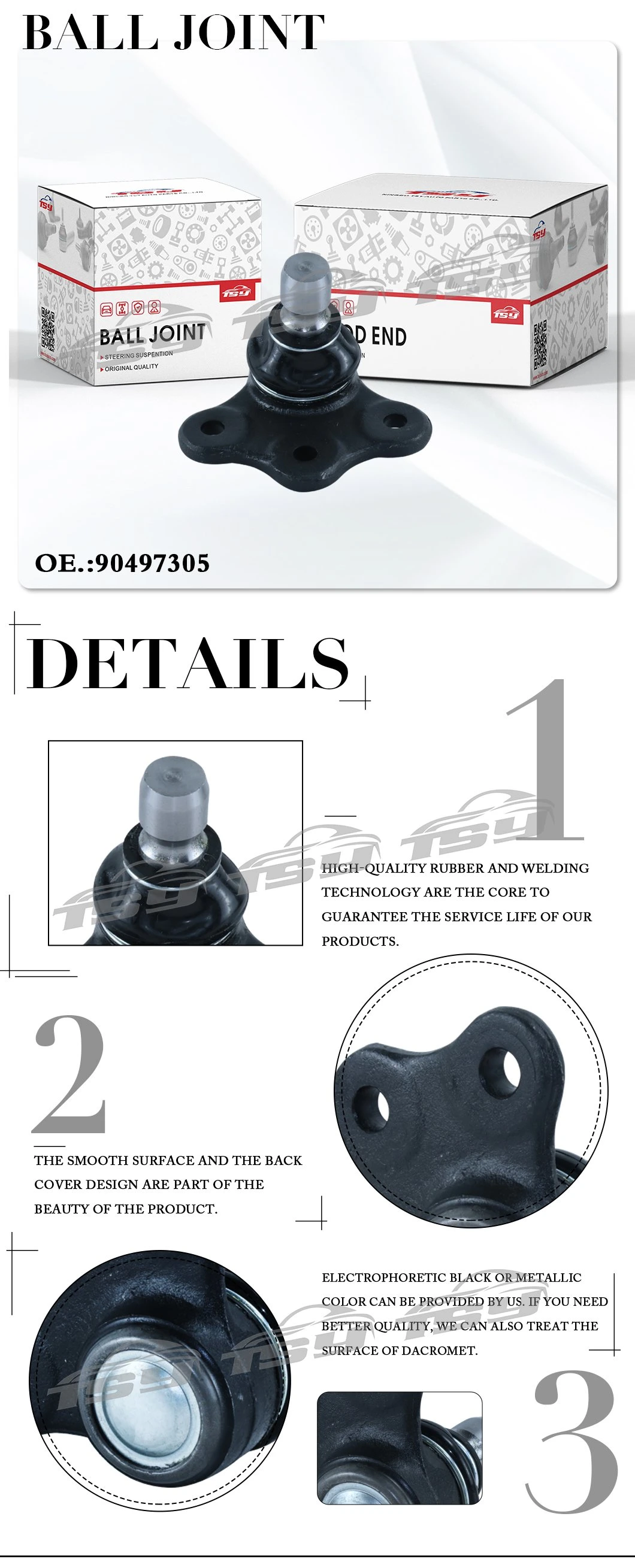 Factory Direct Selling OE 90497305 Steel Control Arm Ball Joint for Astra
